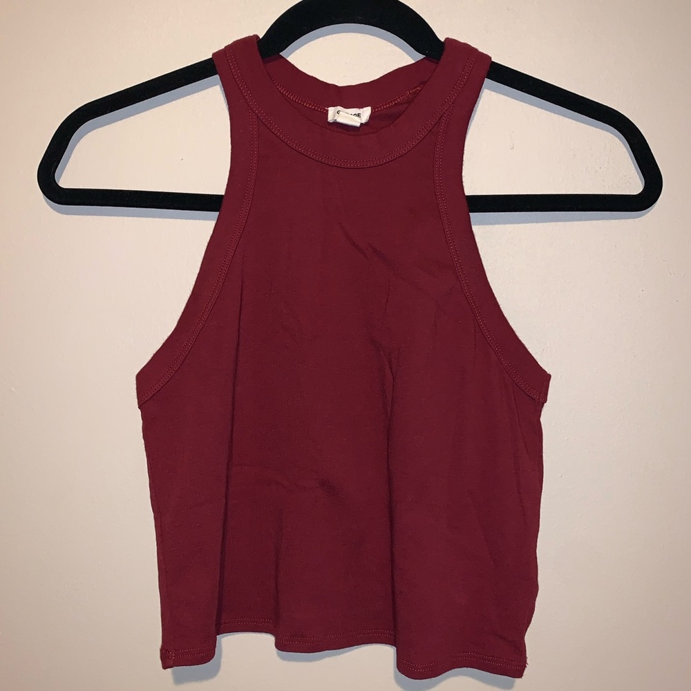 Burgundy Crop Top